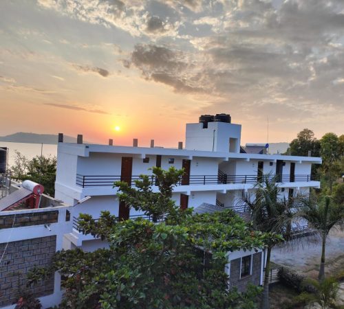 Lake view from resort room"